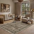 thumbnail image 1 of BERTHMEER 3'x5' Area Rug for Living Room Washable Throw Rugs Distressed Vintage Oriental Traditional Print Brown Rug for Dining Room Farmhouse Nonsilp Carpet, Brown, 1 of 6