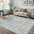thumbnail image 1 of BERTHMEER 5'x7' Area Rug for Living Room Machine Washable Bedroom Rugs Distressed Vintage Oriental Traditional Print Blue Rug for Dining Room Farmhouse Nonsilp Carpet, Blue, 1 of 7