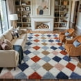 thumbnail image 1 of BERTHMEER 5'x8' Checkered Shag Area Rug for Living Room, Modern Rainbow Non-Slip Ultra-Soft Indoor Fluffy Rugs for Bedroom Carpet Home Dorm Aesthetic Decor, Colorful, 1 of 6
