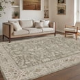 thumbnail image 1 of BERTHMEER 6'x9' Area Rug for Living Room Machine Washable Bedroom Rugs Distressed Vintage Oriental Traditional Print Brown Rug for Dining Room Farmhouse Nonsilp Carpet, Brown, 1 of 6