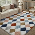 thumbnail image 1 of BERTHMEER 6'x9' Checkered Shag Area Rug for Living Room, Modern Rainbow Non-Slip Ultra-Soft Indoor Fluffy Rugs for Bedroom Carpet Home Dorm Aesthetic Decor, Colorful, 1 of 5