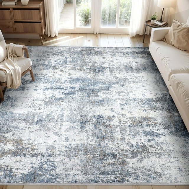 BERTHMEER 8'x10' Large Abstract Distressed Area Rug Living Room Rug ...
