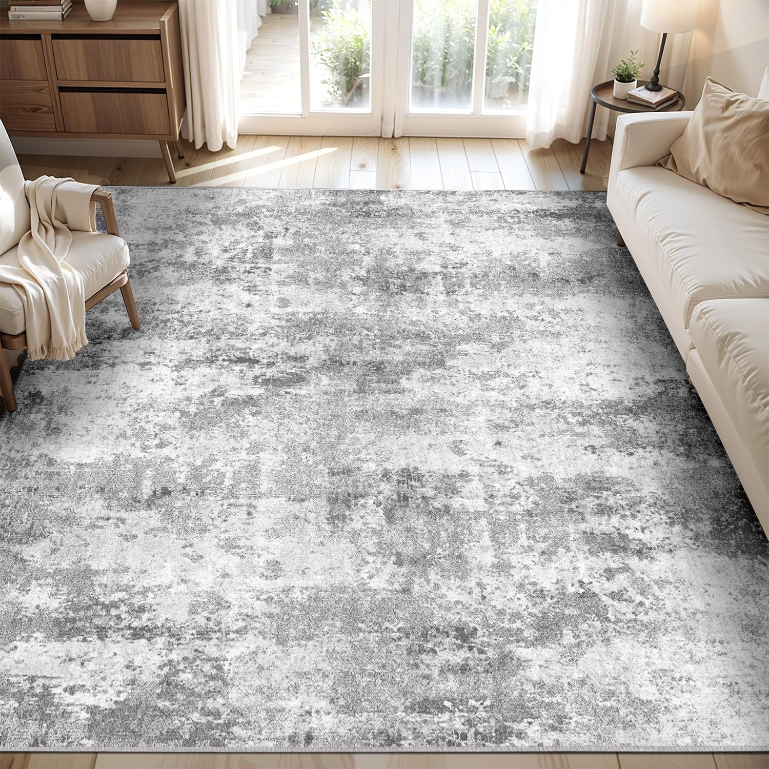 BERTHMEER Large 9'x12' Area Rug for Living Room Rugs Abstract Machine