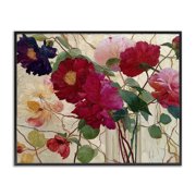 Haiku Flower Vase Black Framed Giclee Art, design by Annabelle Hall