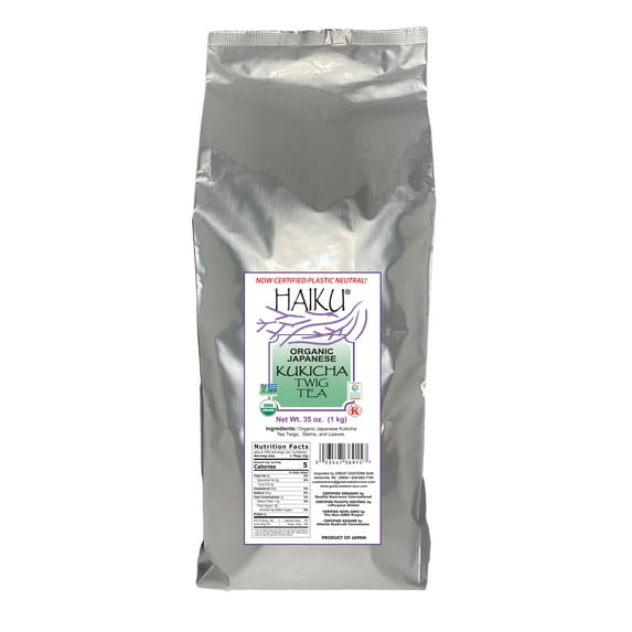 Haiku Organic Japanese Kukicha Twig Tea, Loose 35 oz Foil Bag -