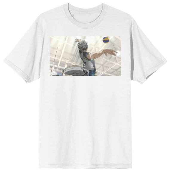 Haikyu Anime Cartoon Kōtarō Bokuto Character Men's White Graphic Tee-M