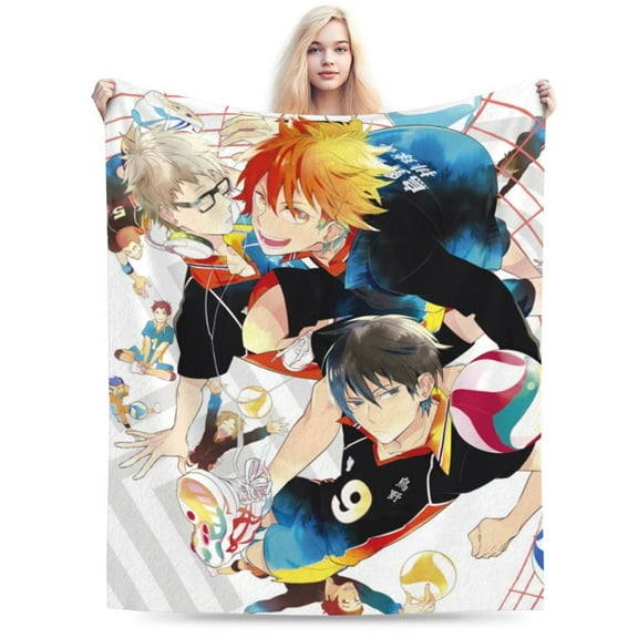 Haikyu Blanket, Anime Throw Blanket For Bed Sofa Couch, Super Soft Flannel Blanket For Bedroom Livingroom, 40"X30"