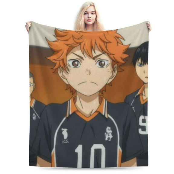Haikyu Blanket, Anime Throw Blanket For Bed Sofa Couch, Super Soft Flannel Blanket For Bedroom Livingroom, 40"X30"