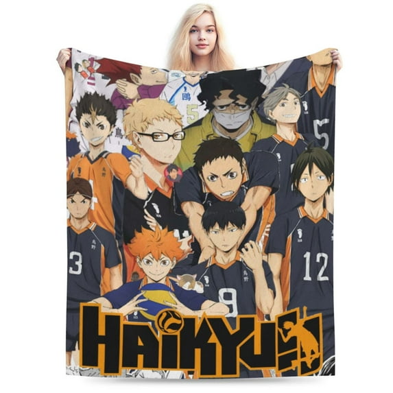 Haikyu Blanket, Anime Throw Blanket For Bed Sofa Couch, Super Soft Flannel Blanket For Bedroom Livingroom, 60"X50"