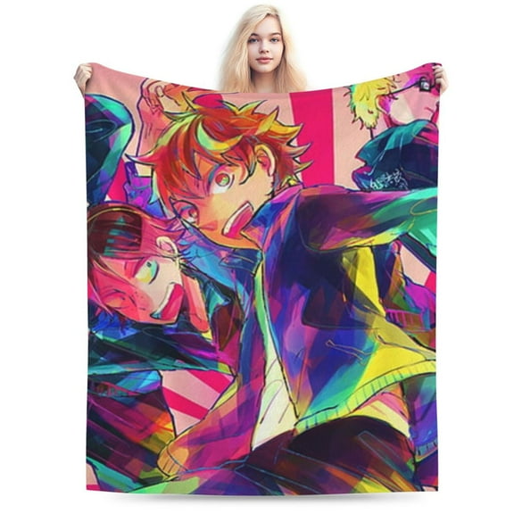 Haikyu Blanket, Anime Throw Blanket For Bed Sofa Couch, Super Soft Flannel Blanket For Bedroom Livingroom, 80"X60"