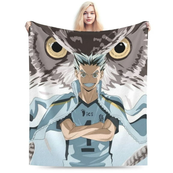 Haikyu Blanket, Anime Throw Blanket For Bed Sofa Couch, Super Soft Flannel Blanket For Bedroom Livingroom, 80"X60"