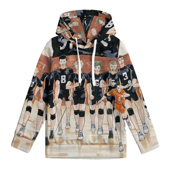 Haikyu Hoodies for Boys Girls, Kids 3D Print Pullover Hooded With Pocket, Youth Novelty Long Sleeve Hooded, Fashion Sweatshirt, S-XL
