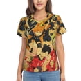 thumbnail image 1 of Haikyu!! Season Women's T Shirts V-Neck Tee Shirt Casual Short Sleeve T-Shirt Soft 3D Printed Summer Tee Tops Shirt X-Large, 1 of 8