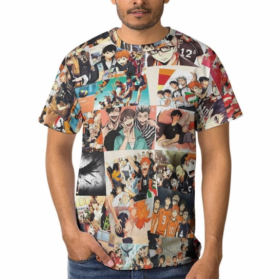 Haikyu T-Shirts for Men Women, Funny Novelty Tee for Adults, Fashion 3D Print Short Sleeve, Unisex Casual Crew Neck Tee
