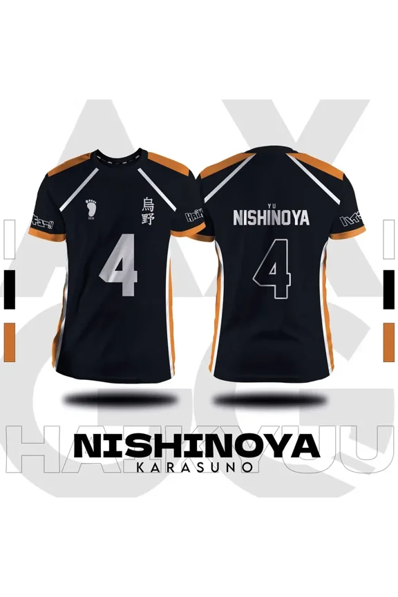 Haikyuu Fukurodani Hinata Cartoon Anime Cosplay Men Jersey Summer Short Sleeve Children Tee Top 2024 New Fashion Women T-shirt