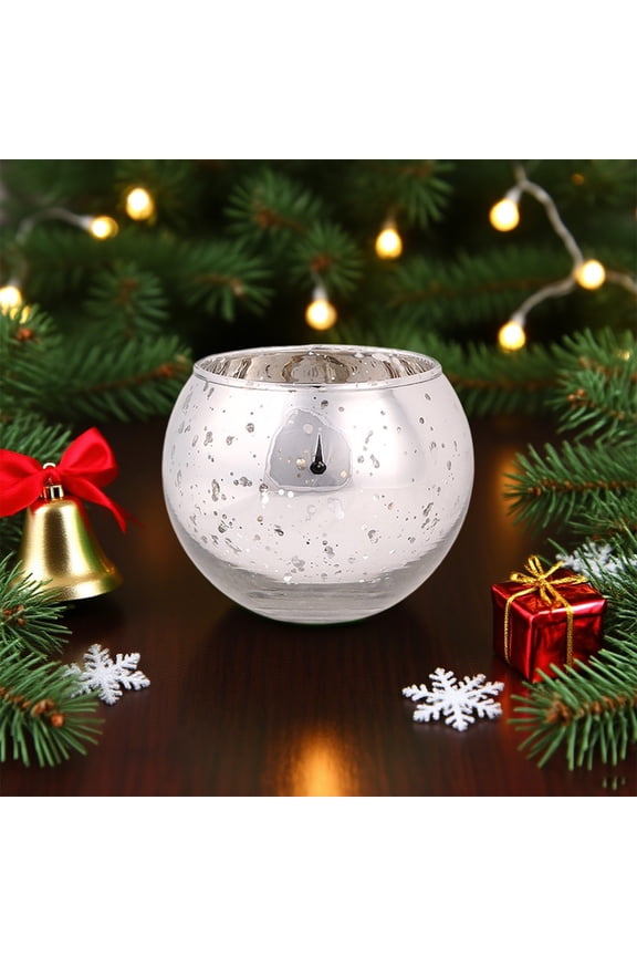Christmas Decorations,2Pcs Spherical Glass Candlestick Aromatic Candle Cup Holiday Gift Candlelight Dinner Decoration Christmas Decoration,Room Decor