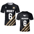 thumbnail image 1 of Haikyuu MSBY Black Jackal jersey Japanese anime cosplay tops Volleyball uniforms for men and women breathable Kid's T shirts, 1 of 10