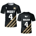 thumbnail image 1 of Haikyuu MSBY Black Jackal jersey Japanese anime cosplay tops Volleyball uniforms for men and women breathable Kid's T shirts, 1 of 10