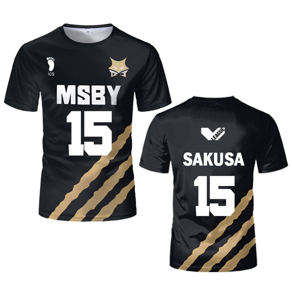Haikyuu MSBY Black Jackal jersey Japanese anime cosplay tops