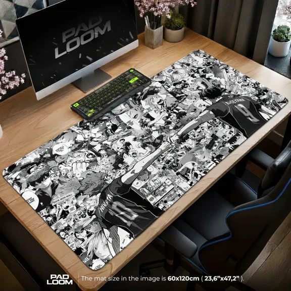 Haikyuu Manga Panel Mouse Pad, Volleyball Anime Gaming Desk Mat, Manga Panel Artwork, Large Computer Desk Pad