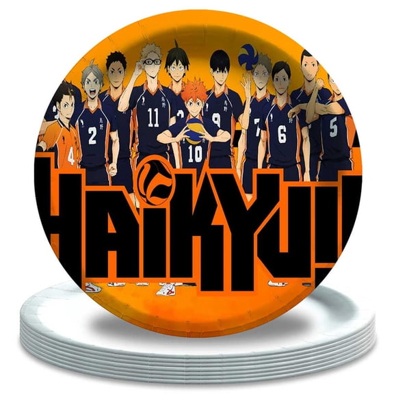 Haikyuu Paper Plates Birthday Decorations Party Supplies Tableware Disposable Dinnerware