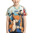 thumbnail image 1 of Haikyuu Poster Teen T-Shirt Crewneck Short Sleeve Double-Sided Print Summer Tee Shirts Top For Youth Boys Girls Children Medium, 1 of 7