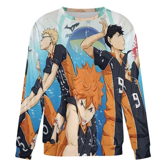 Haikyuu Poster Unisex Pullover Hoodie Fashion Round Neck Sweatshirts Sweater For Mens Womens