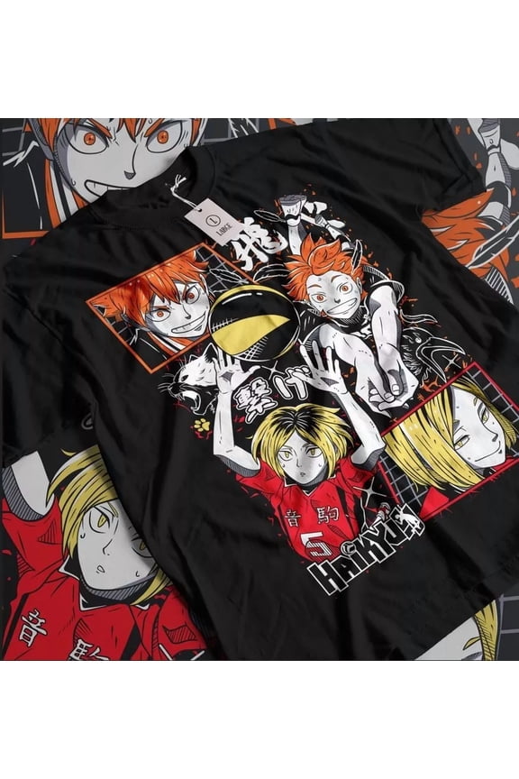 Haikyuu T-shirt Volleyball Kuroo Tetsurou Kozume Kenma Anime Shirt All Size