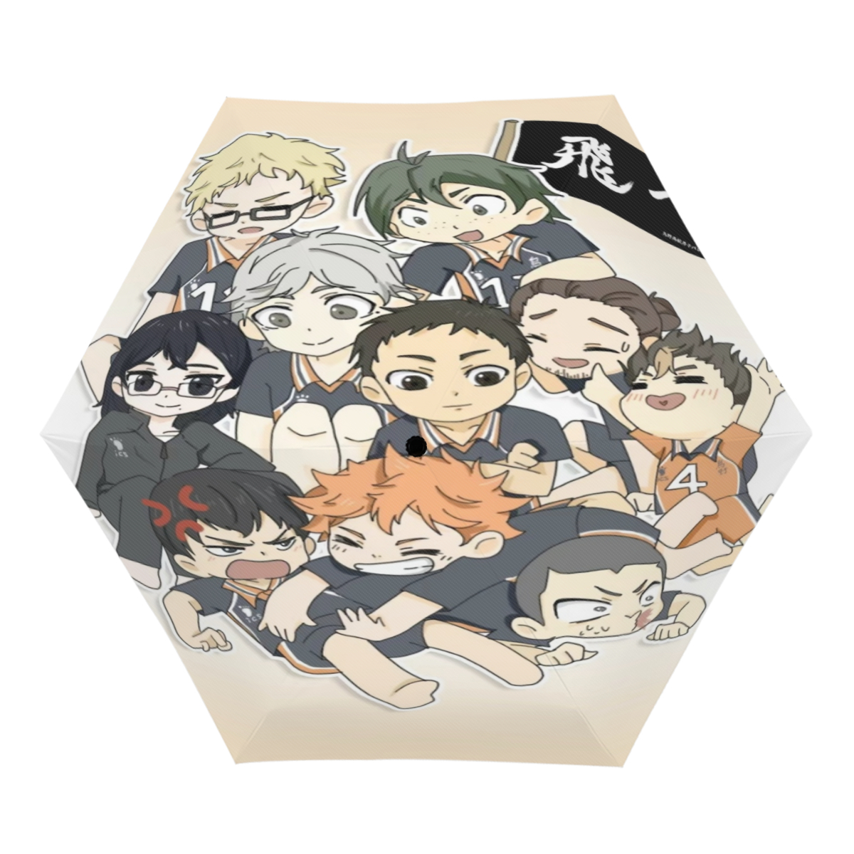 Haikyuu UV sunshade manual open and close, compact, portable, UV coating, rain, wind