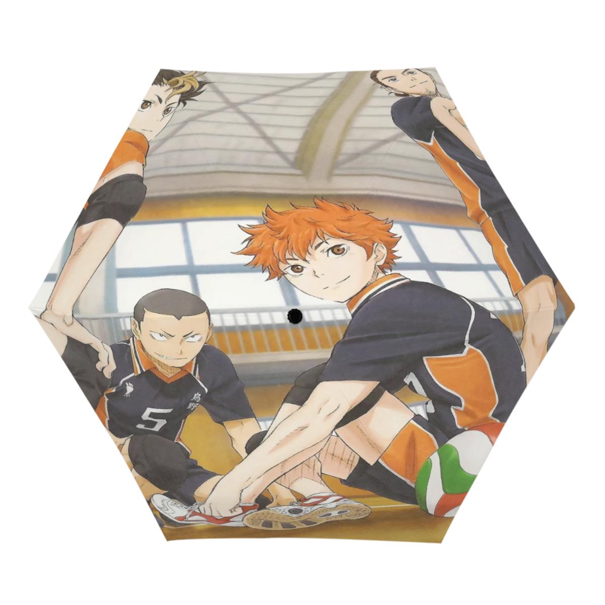Haikyuu UV sunshade manual open and close, compact, portable, UV coating, rain, wind