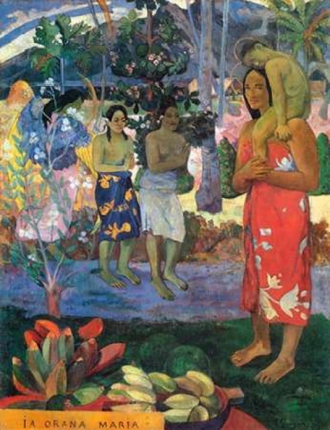 Hail Mary Canvas Art - Paul Gauguin (24 x 30)