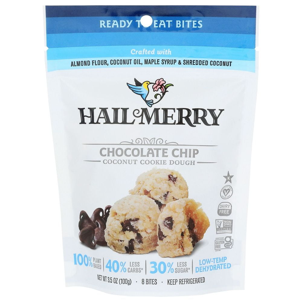 Hail Merry Chocolate Chip Cookie Dough Bites, 3.5 Ounce -- 8 per case.