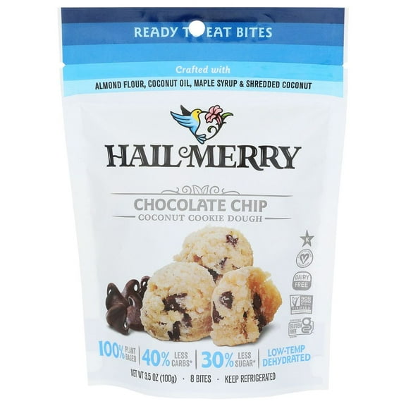 Hail Merry Chocolate Chip Cookie Dough Bites, 3.5 Ounce -- 8 per case.