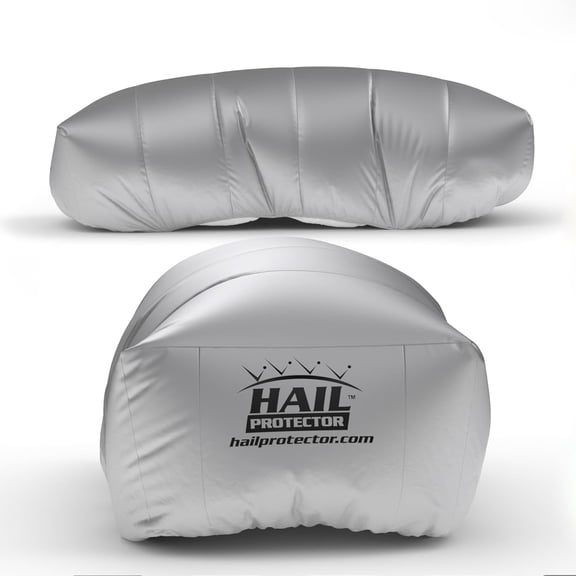 Hail Protector Car Cover - CAR3 Size, Silver Portable, Inflatable Car Cover for Hail System for Coupe, Sedan and Wagons 196-211 Inches in Length - Anti Hail Car Cover Protection Car Hail Protector
