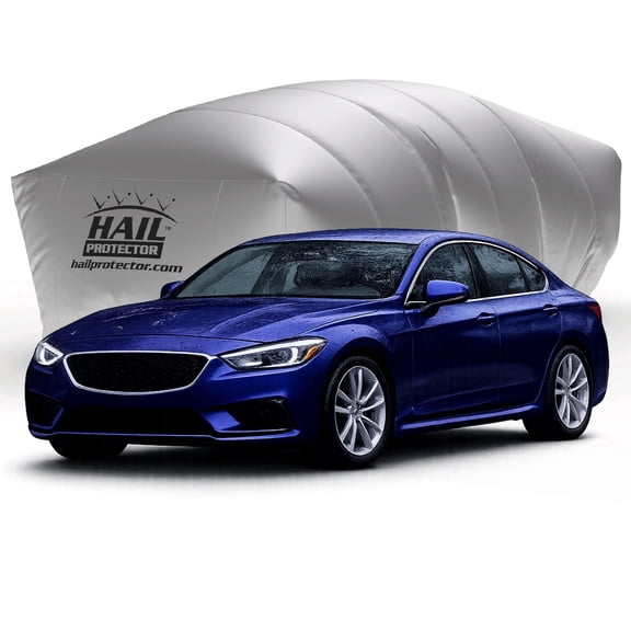 Hail Protector Car Cover, Inflatable Hail Proof Shield for Cars, Complete System, CAR3 (Silver)