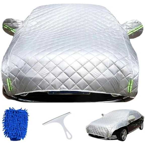 Hail Protector Car Cover, Padded Hail Blanket for Cars, Windshield Cover for Hail Protection, Against 1inch Hail, Durable All-Weather Protection for Sedan, SUV, MPV & Hatchback (Sedan)