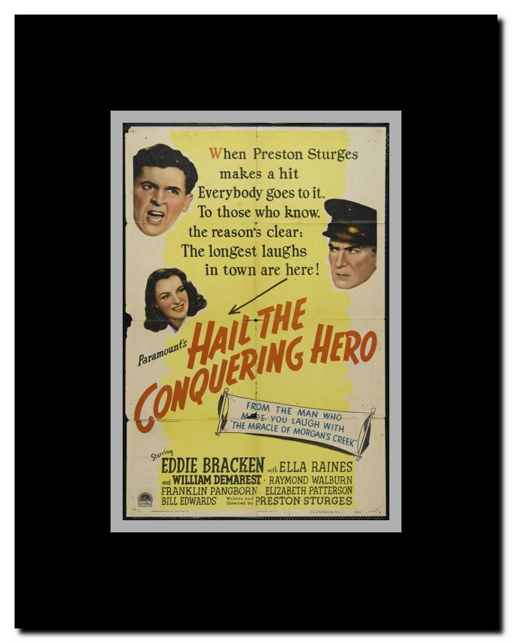 Hail the Conquering Hero Framed Movie Poster
