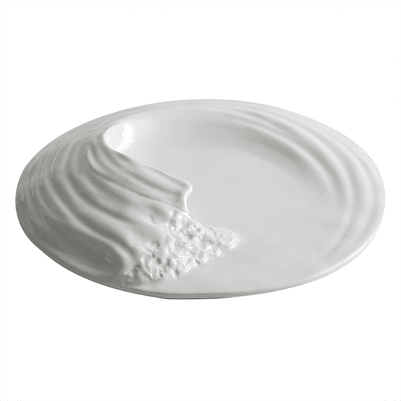 Hailang Stereoscopic Ceramic Tableware Special-Shaped Western Food Flat Plate High-Grade Cold Dishes Set in Hotel 12Inch