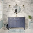 thumbnail image 1 of Hailey 48" Bathroom Vanity with Royal Blue Cabinet and Carrara Marble Top, 1 of 6