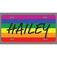 thumbnail image 1 of Hailey Name Pride Flag Style License Plate Tag Vanity Novelty Metal | UV Printed Metal | 6-Inches By 12-Inches | Car Truck RV Trailer Wall Shop Man Cave | NP2014, 1 of 1