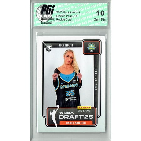 Hailey Van Lith 2025 Panini Instant #DN-10 WNBA Draft '25 Rookie Card PGI 10