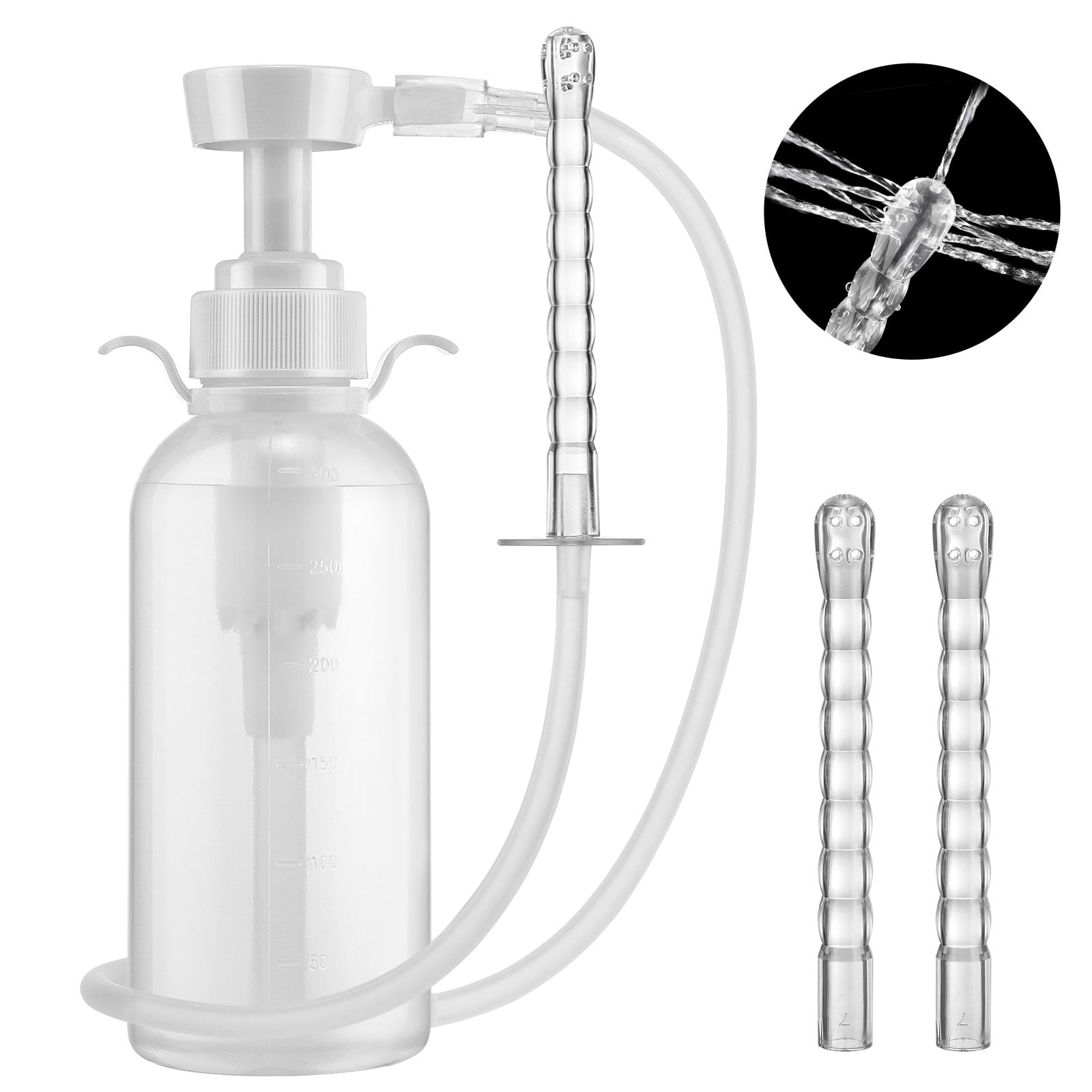 HailiCare aginal Douche Enema Cleaner- 300mL Cleaning System Portable Kit with 2 Nozzles