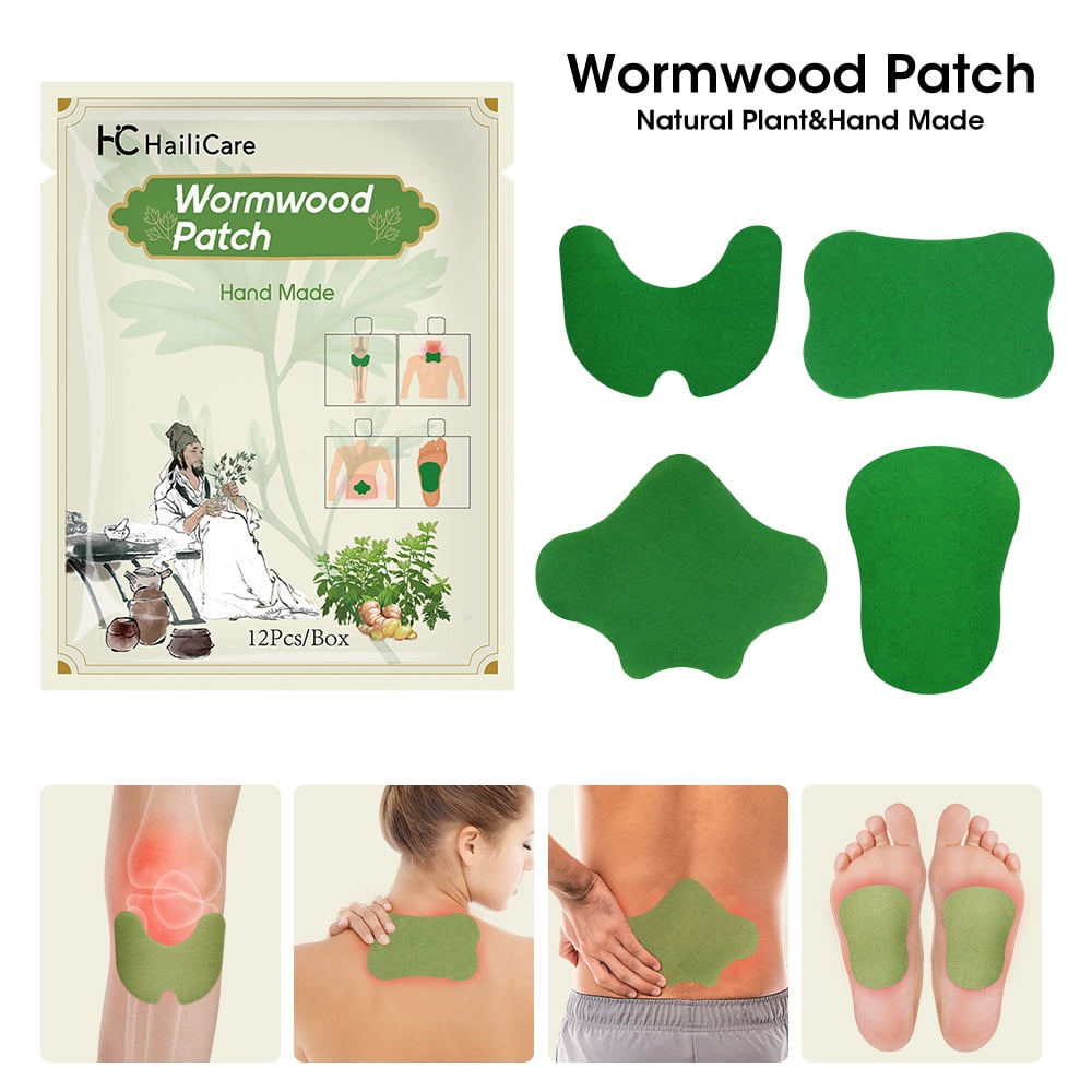 HailiCare knee pain relief Patches,Wormwood Knee Plaster Warming Herbal