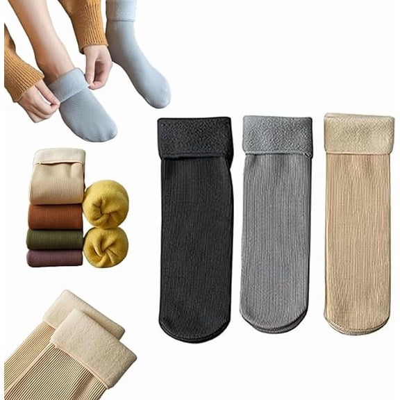 Hailnrothwad Snugly Velvet Winter Thermal Socks, Soft Plush Cozy Warm Socks for Cold Weather, Ultra Soft Velvet Slim Thermal Socks for Snow and Cold Weather