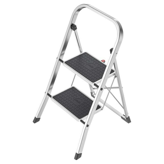 Hailo 2-Tread Household Step Stool, 11.8" Wide Step, 330 lb Capacity