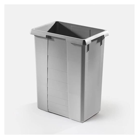Hailo 42 Liter Replacement Trash Bin - Large Euro Bin for Home & Commercial Use - Gray - 44.38 Quart Capacity