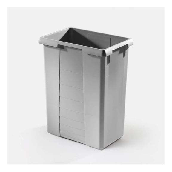Hailo 42 liters Large Replacement Waste Bin Euro Trash for and Residential use 44.38 Quart Capacity - Gray Light Gray