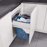 Hailo 45 60 Full Extension Soft-Close Pull Out Slides Laundry Hamper Baskets System with Two Bins and Lid
