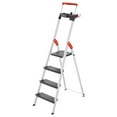thumbnail image 1 of Hailo Folding 4 Step Non-Slip Ladder for Home & Kitchen, L100, Silver/Black, 1 of 12