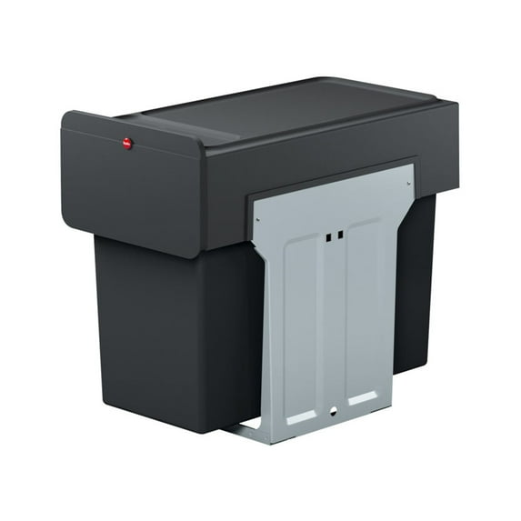 Hailo Kitchen Trash Can Dual 14L Waste Separation, EcoLine Design L, Black